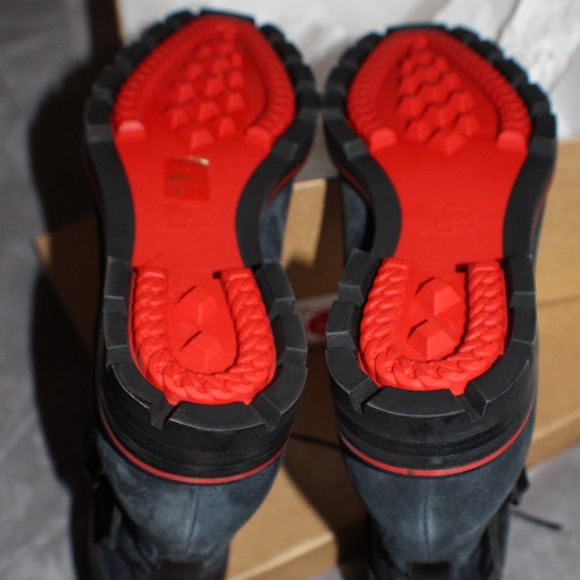 Christian Louboutin Men Navy Blue/Black Flat Boots main image 5